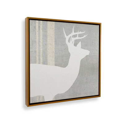 Antlered Silhouette I, reproduction sur toile dans un cadre