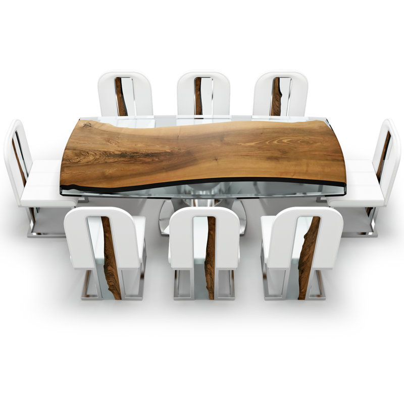Signature Walnut Wood Dining Table, 42" W x 72" L