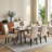 Upholstered Linen Wooden Dining Chairs-303141209