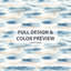 Ensemble de housse de couette abstrait 5 pièces - Ensemble de housse de couette et coussin décoratif Coastal Shore-124290366