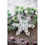 Cintres en forme de flocon de neige 6,3 x 1,8 x 6,7 po - Ensemble de 6 pour décorations d'arbre de Noël festives