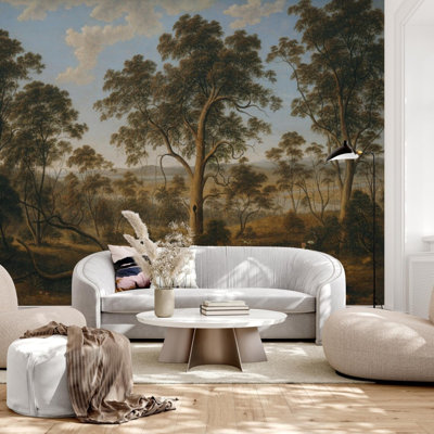 Colonial Era Eucalyptus Grove Wall Mural for Home Decor