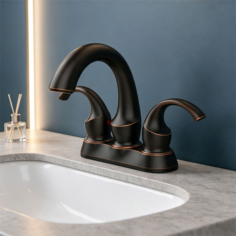 Topcraft 2 Handle Bathroom Sink Faucet With Pop-Up Drain