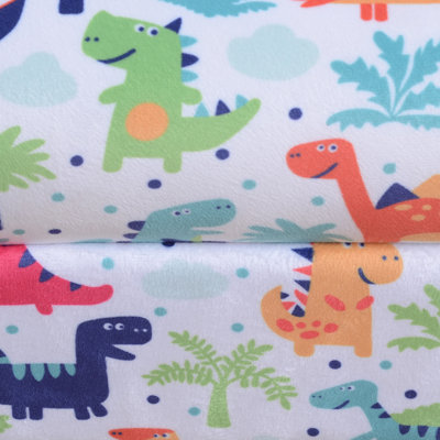 Aadan Kid's Sofa Chair with Dinosaur Design and Thick Padding, Flannel-Covered Toddler Armchair for Bedroom, Playroom