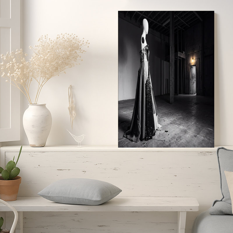 Art mural sur toile noir et blanc, H 20 po x l 30 po
