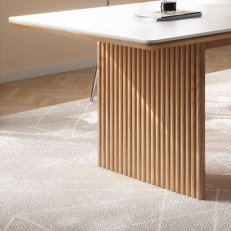 Table et chaise rectangulaire moderne de luxe moderne, H 29,5 po x L 70,8 po x l 31,4 po