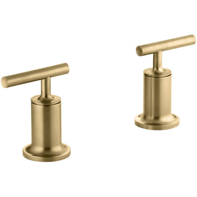 Garniture de bain à haut débit pour terrasse ou mur avec poignées levier Purist