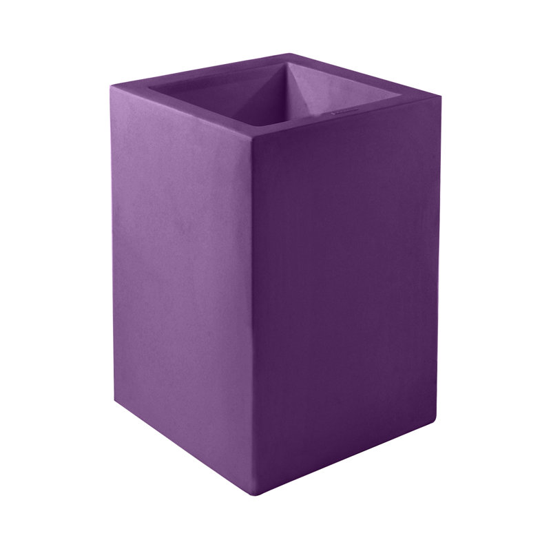 Nano Resin Pot Planter, 11" H x 5.5" W x 5.5" D, Black