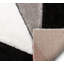 Tapis à poils longs à texture moderne et géométrique | Rouge-17850093