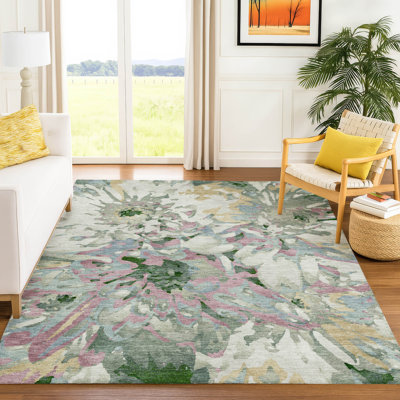 Tapis floral intérieur / extérieur lavable à la machine Chantille ACN2340