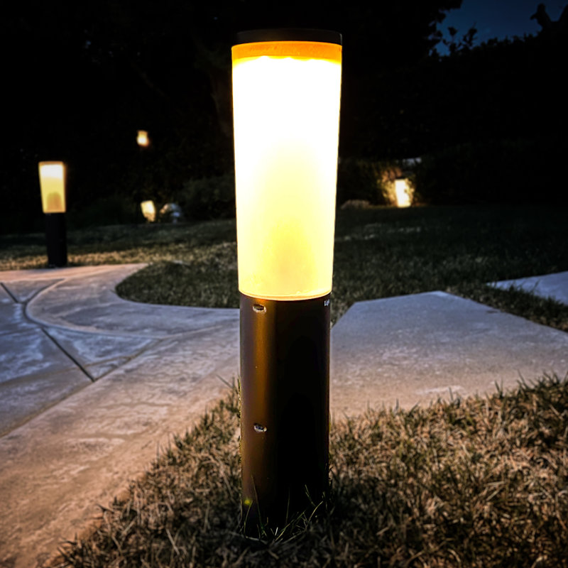 Éclairage de sentier extérieur solaire à DEL pour maison moderne, Ambre / Blanc