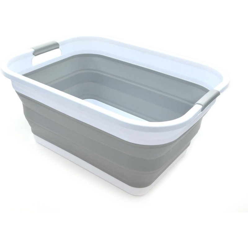 Plastic Laundry Cart, Grey