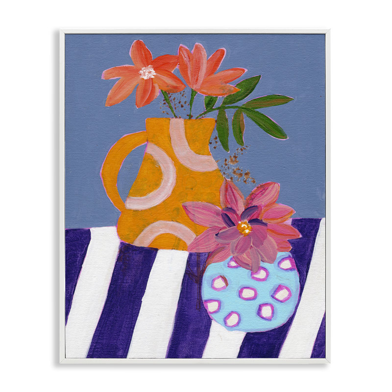 "Blue Whimsy Farm", art de la giclée encadrée par Nikita Jariwala, H 20 po x l 16 po, Giclée encadrée blanc bord de mer