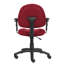 Chaise pivotante Jea, accoudoirs réglables, tweed rouge bourgogne, roues-117561197