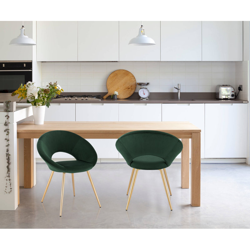 Catoosa Upholstered Dining Chair, Dark Green