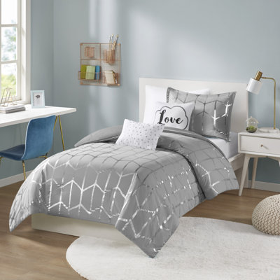 Ensemble de housse de couette pour lit simple / simple TG Raina