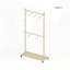 Séchoir à vêtements en bois massif avec 6 cintres en bois, conception compacte, tablette réglable