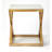 Lewis Marble Top Solid Wood Cross Base End Table -1588931458