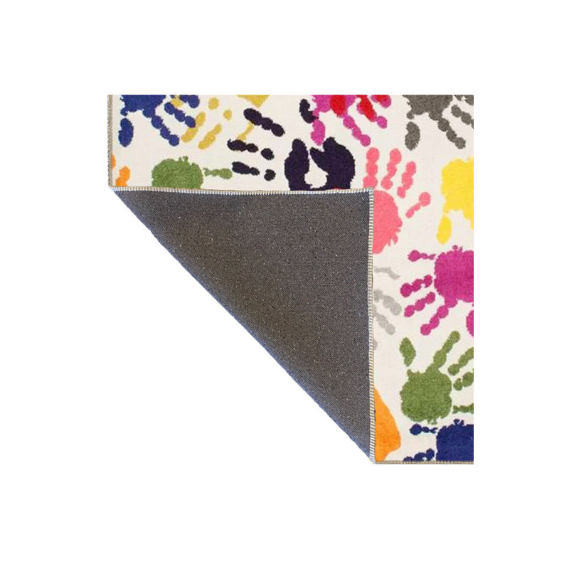 Tapis décoratif multicolore, Carré 3 pi 3 po