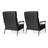 Mid-Century Modern Leatherette Armchair With High Back And Padded Arms-1504232740
