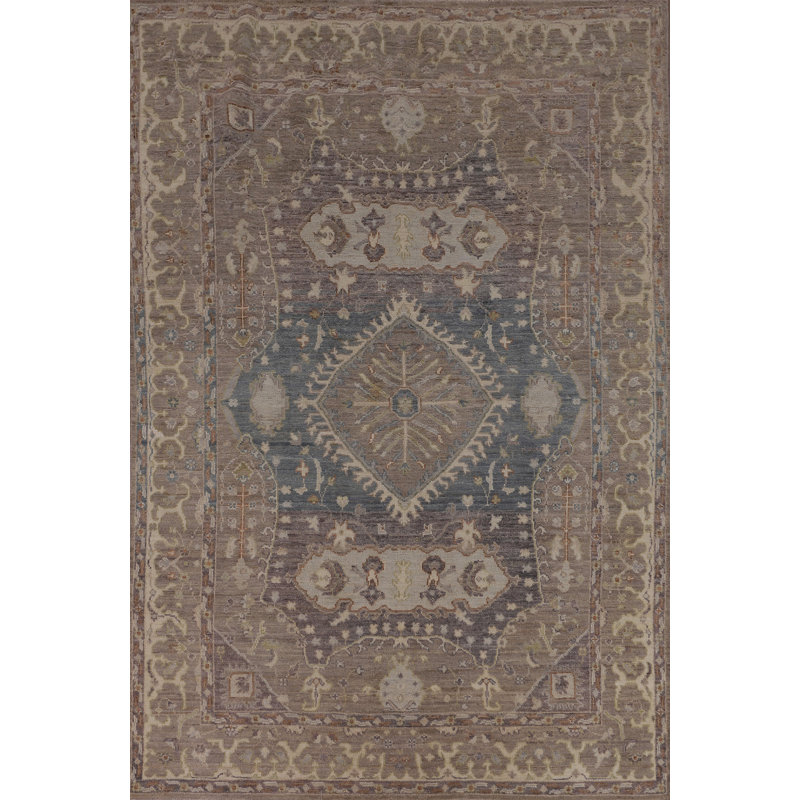 Vegetable Dye Oushak Turkish Area Rug 6x9