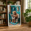 Dog on the Toilet Modern 1 Piece Wrapped Canvas Wall Art-1575599214-1575599215