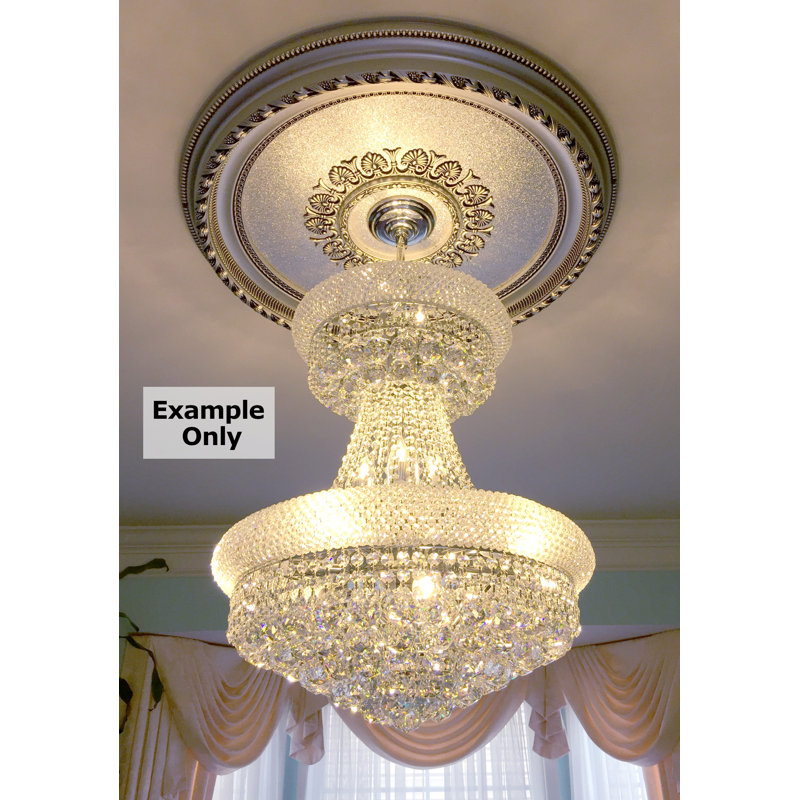 Round Ceiling Medallion, Silver
