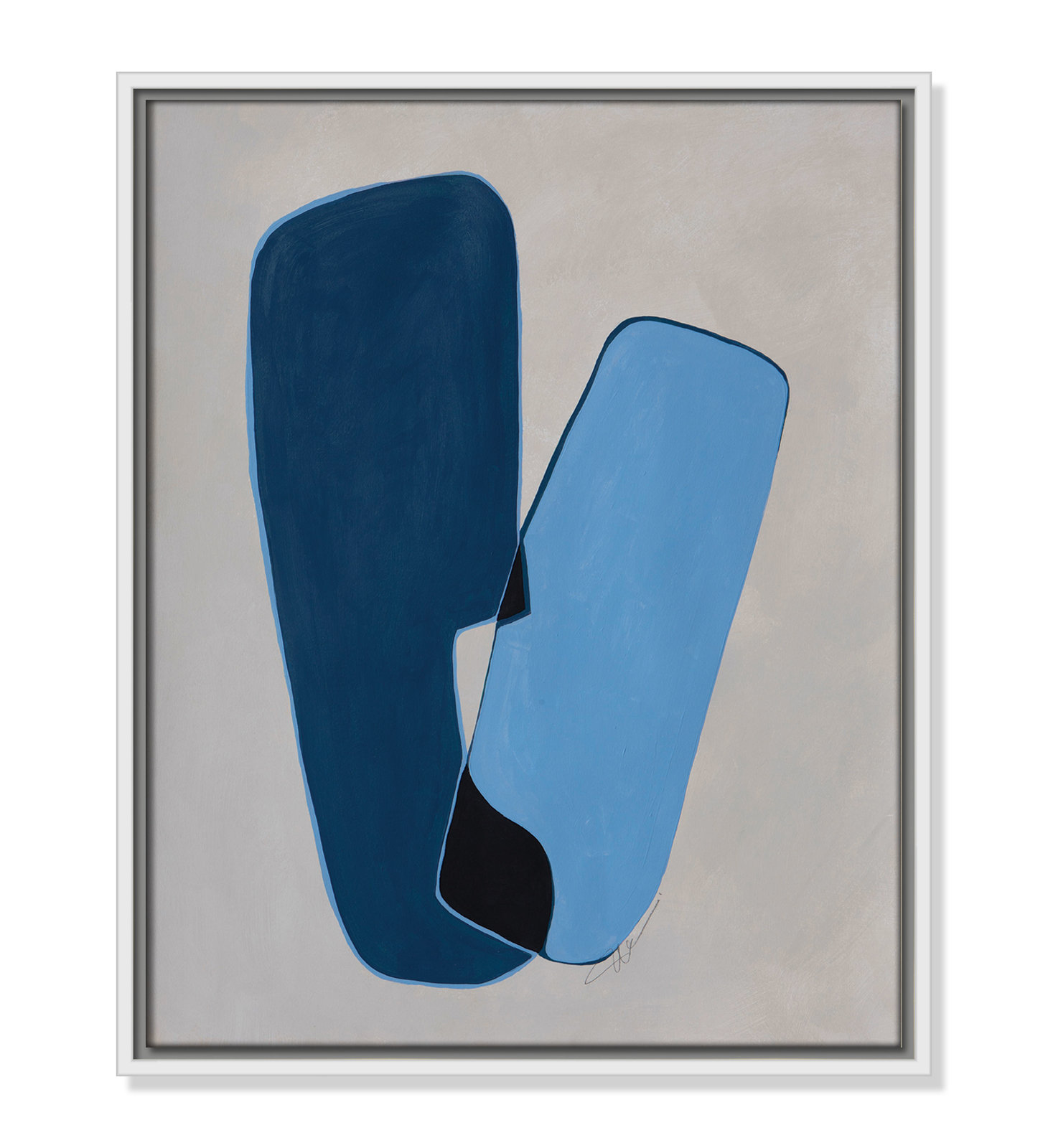 In Unity II by Filippo Ioco For Casa Fine Arts, 21.5" H x 17.5" W x 2" D, White Framed