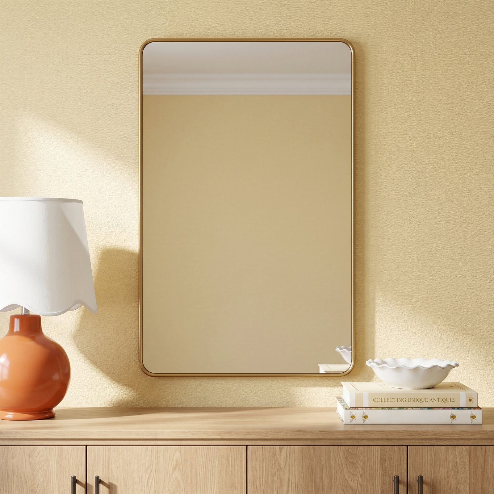 Sabine Accent Mirror, 48'' H x 30'' W, Brass