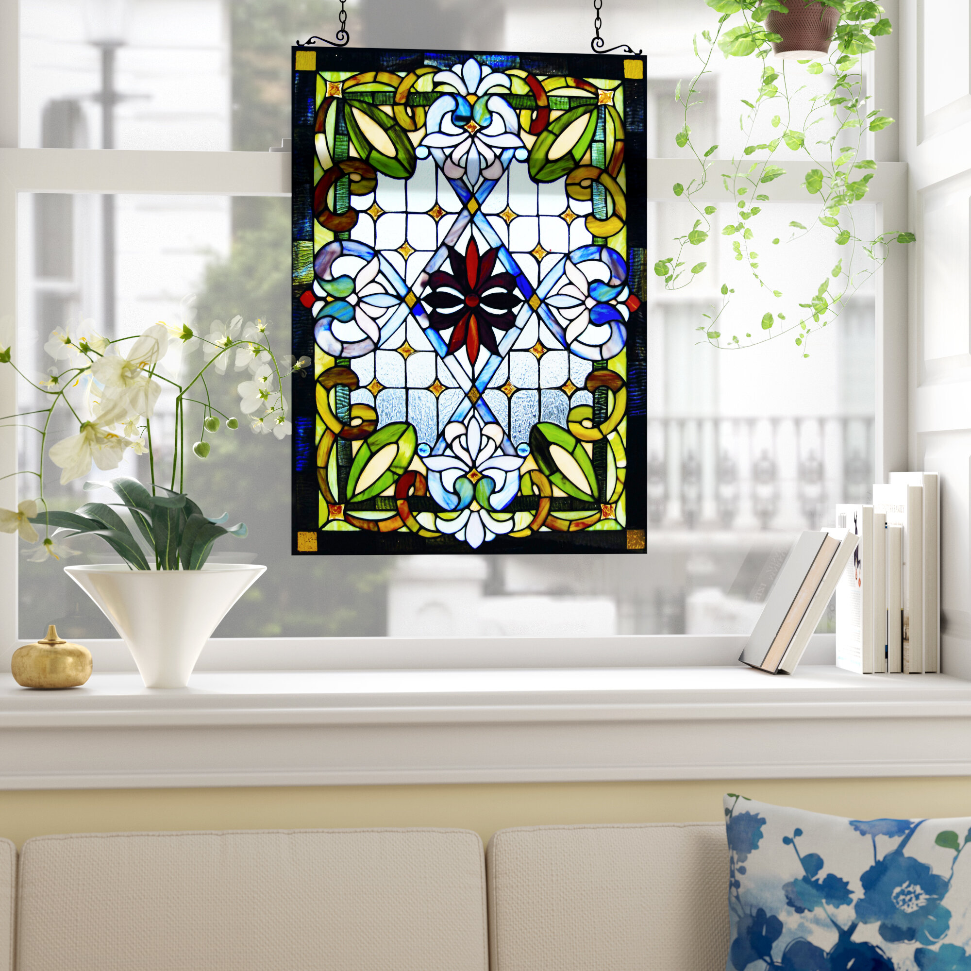 Fine Art Lighting Stained Glass Window Panel 29x20