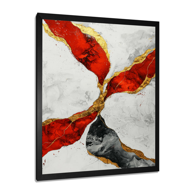 Tardif - Reproduction d'art abstrait mural, H 32 po x l 16 po, Reproduction encadrée sans passe-partout