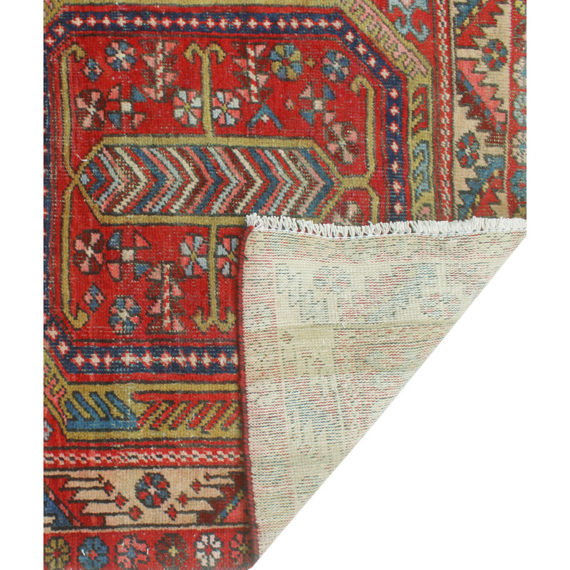 One-of-a-Kind 3'4" X 10'10" New Age Runner Wool Area Rug in