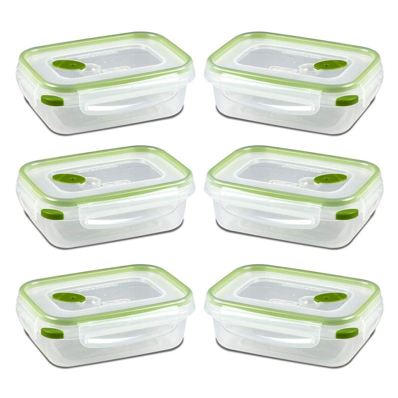 6 contenants pour aliments rectangulaires Ultra-Seal