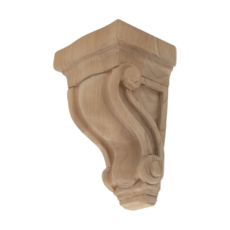 4.75" Cherry Finished Traditional Wood Corbel