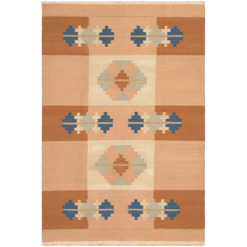 Tapis beige / crème en laine tissé à plat à la main Brillion Tribal Gabbeh