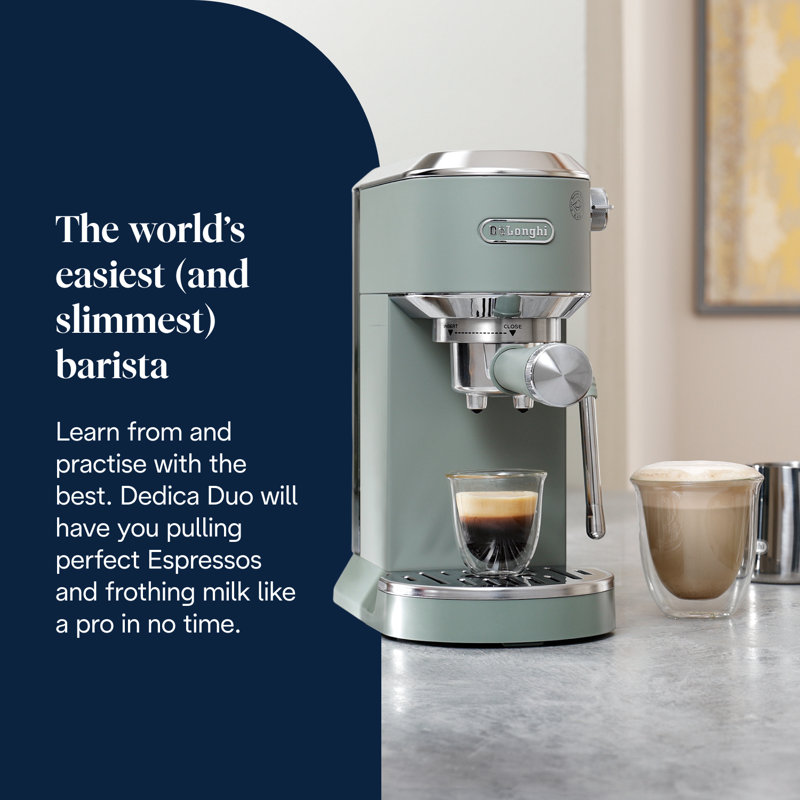 Dedica Duo Manual Coffee Machine White, Green