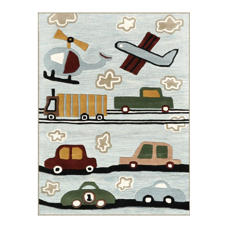 Tapis décoratif lavable voiture, Sous-tapis rectangulaire 3 pi 11 po x 5 pi 11 po i