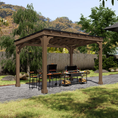 Solid Wood Carport Gazebo