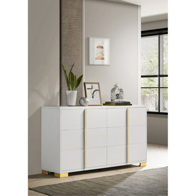 White 6-drawer Dresser