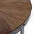 Console demi-ronde Gerhardt en brun rustique, noir