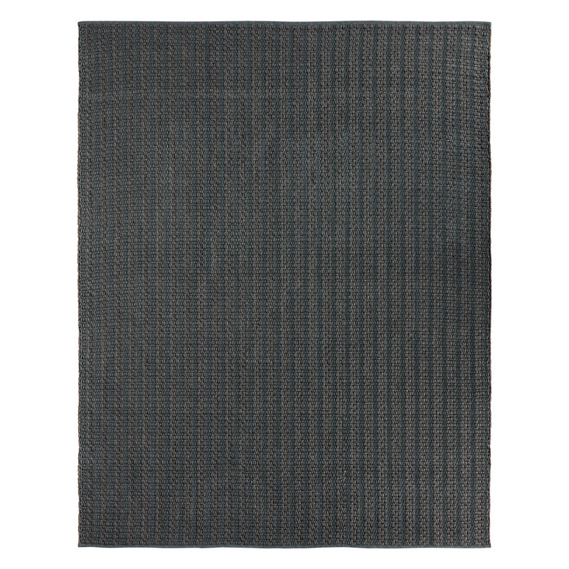 Tapis gris / brun en polypropylène tissé à la main Eidy, Rectangle 4 pi x 6 pi