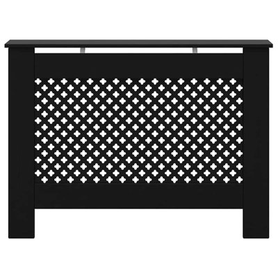 Housse de radiateur en panneau de fibres à densité moyenne noir, 44,1 x 7,5 x 32,1 po
