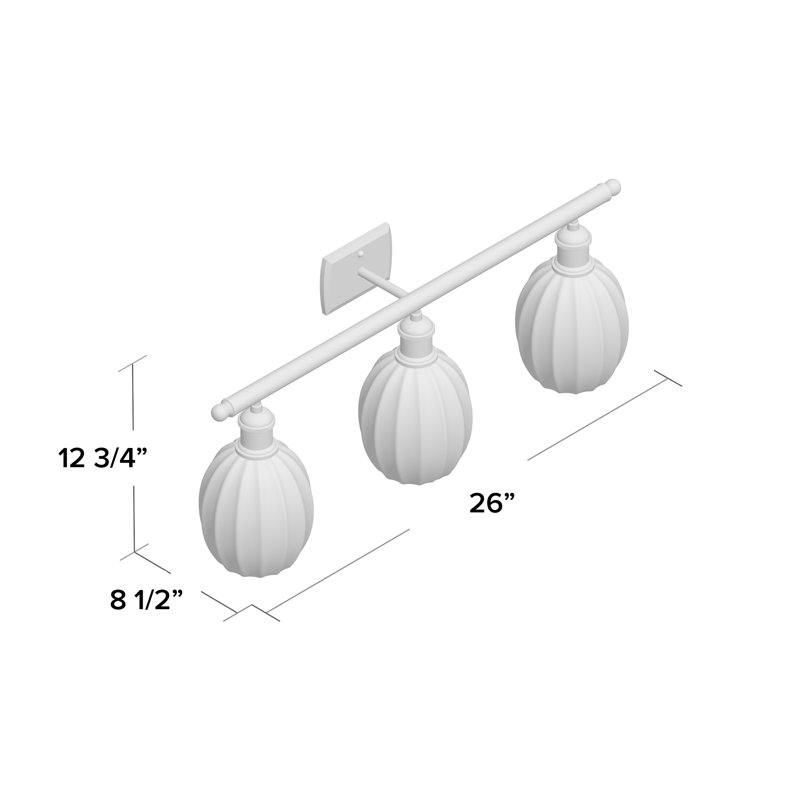 Bolduc 3 - Light Dimmable Vanity Light, Satin Gold