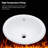 17"X15.5" White Semi-Recessed Ceramic Bathroom Sink - Countertop Vessel Design