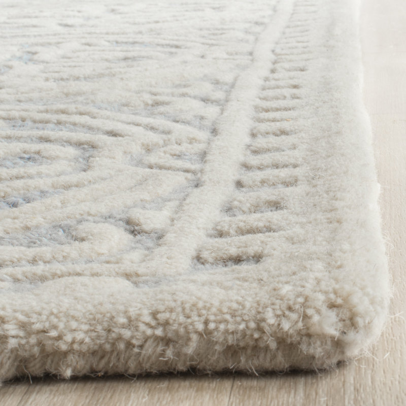 Tapis géométrique en laine touffeté à la main Sadik, Rectangle 9 pi x 12 pi