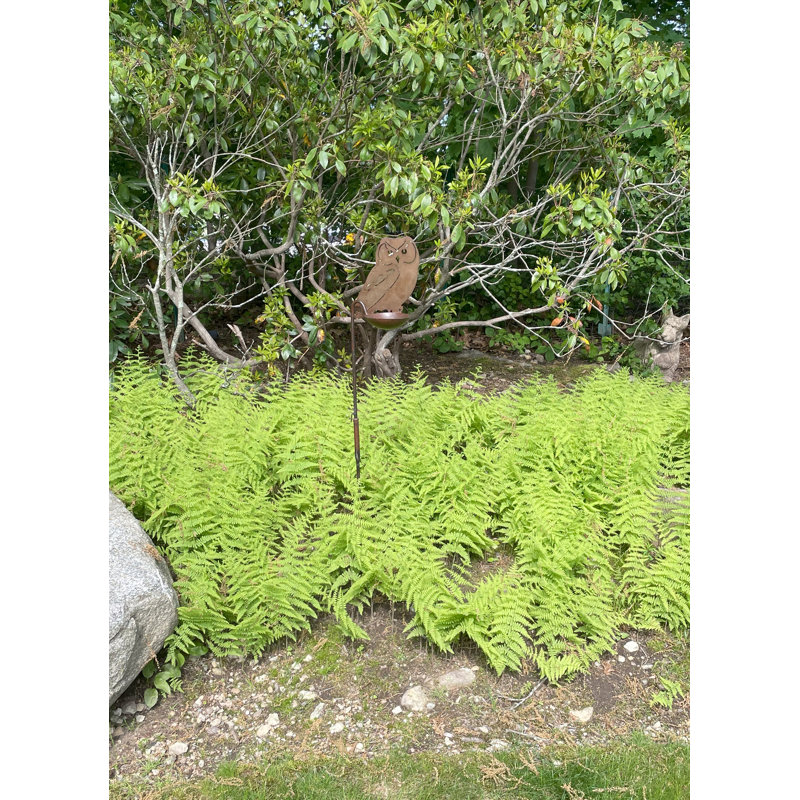 Piquet de jardin en fer et hibou