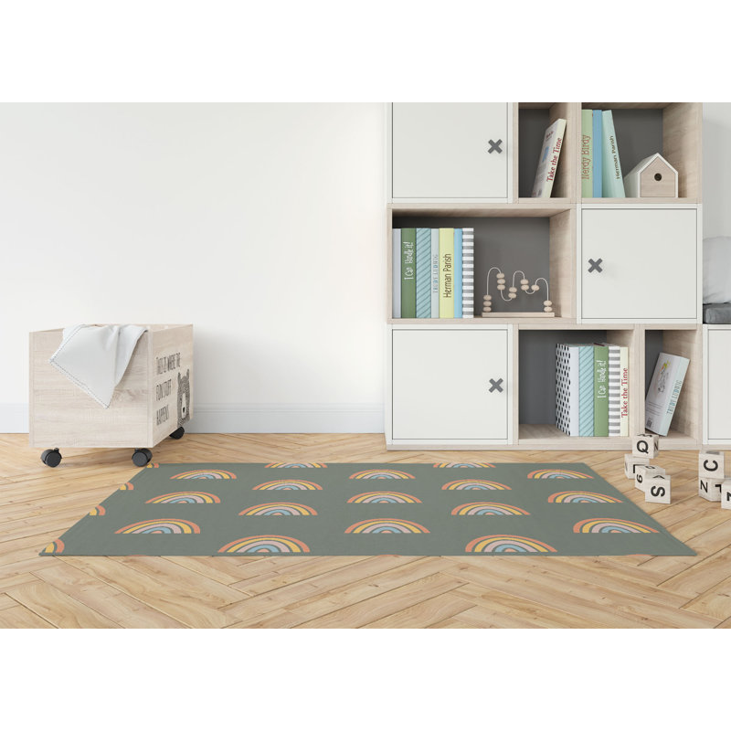 Tapis de jeu pour enfants Bows, Chimichurri / multicolore, Rectangulaire 2 pi x 3 pi