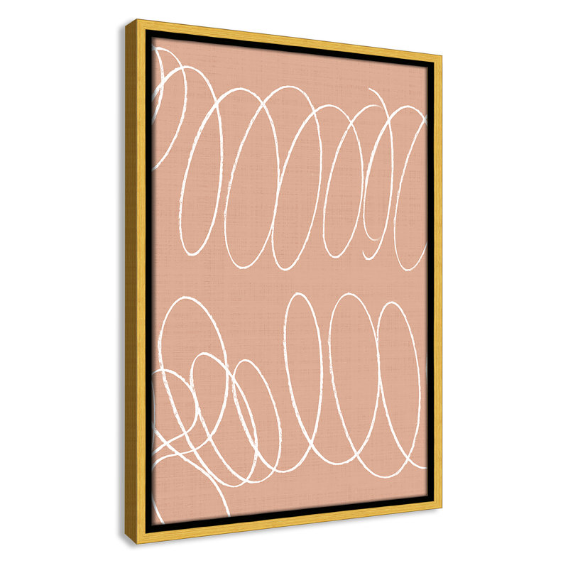 Colin "Winding Lines I" Print, 19.5" H x 13.5" W x 2" D, Gold Framed