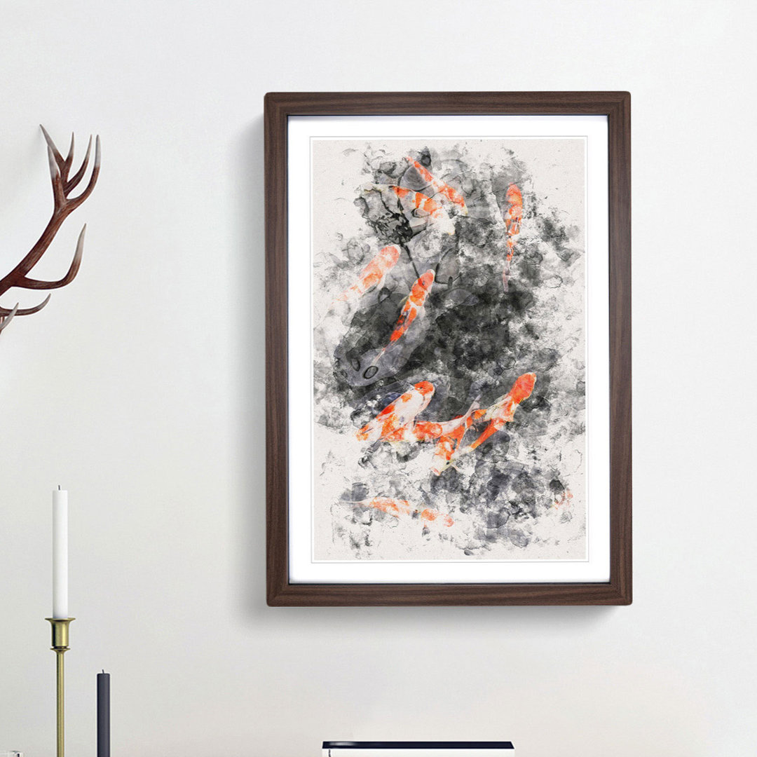Carp and Koi Fish - Picture Frame Painting Print
