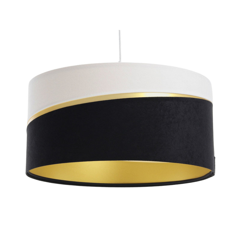 Reppert 1 - Light Drum Pendant, 102cm H x 40cm W x 40cm D, Black/White, White